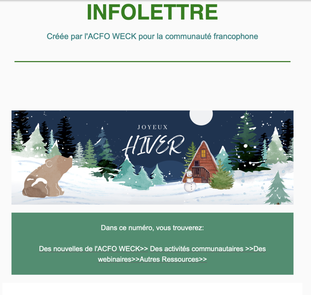 Infolettre - décembre 2025